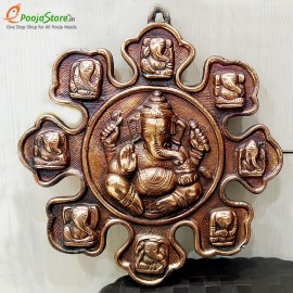 AshtaGanapathi Wall Hanging For Home Decoration (Small)