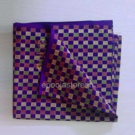 Ikat Cotton Blouse Pieces (Violet Colour)