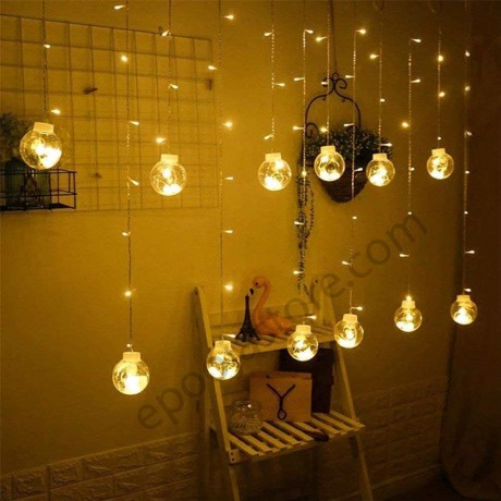 Indoor and Outdoor Window Curtain String Lights