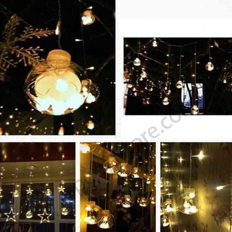 Indoor and Outdoor Window Curtain String Lights