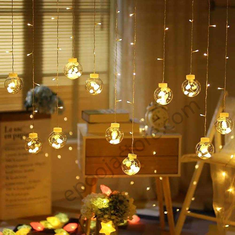 Indoor and Outdoor Window Curtain String Lights