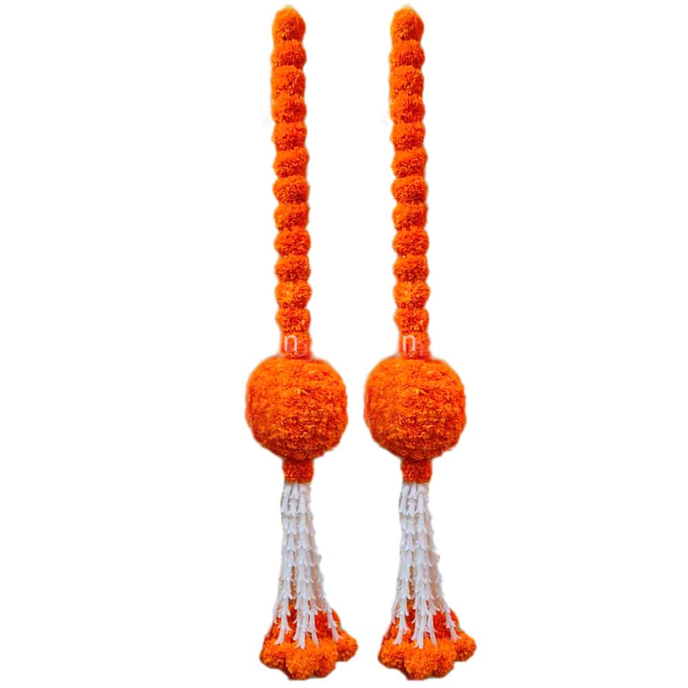 Artificial Marigold Flowers Hanging Balls (3 Feet)