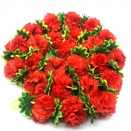 Decorative Artifical Flowers Red and Green Colour  (73 Inchs)