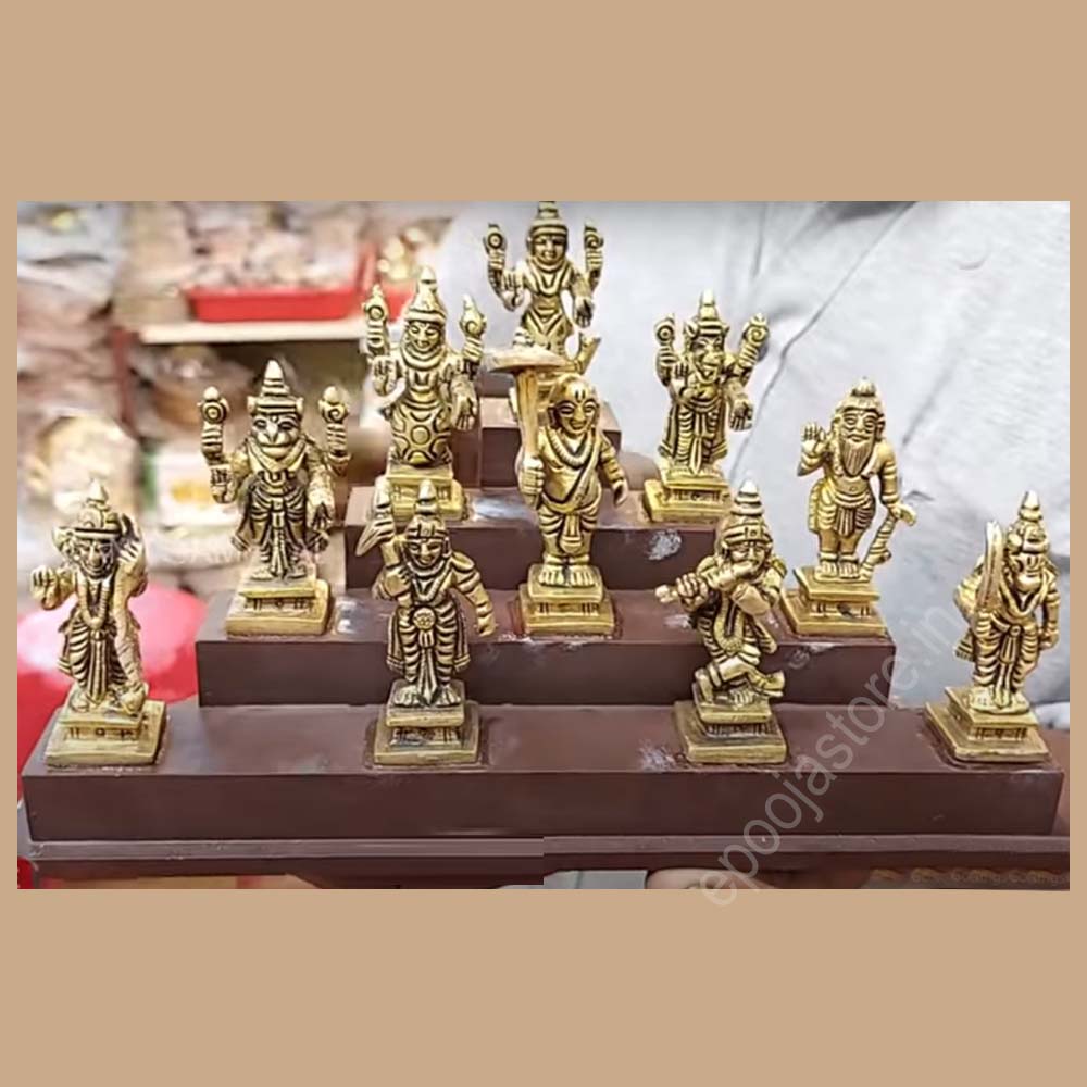 Decorative Brass Dasavatharam Set Decorative Brass Dasavatharam Set