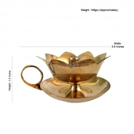 Brass Puja Diyas With Handle 