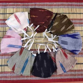 Ikkat & Handloom Cotton Masks (Pack of 8)