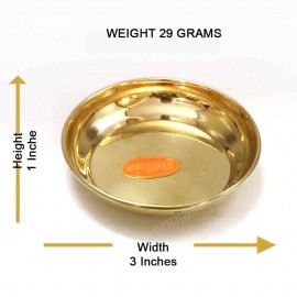 Brass Puja Plates (Small (1 Pair)