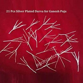 Silver Plated Durba /Durva (21 Pcs)