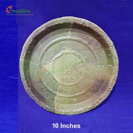 Natural Disposable Leaf Plates - 10 Inches