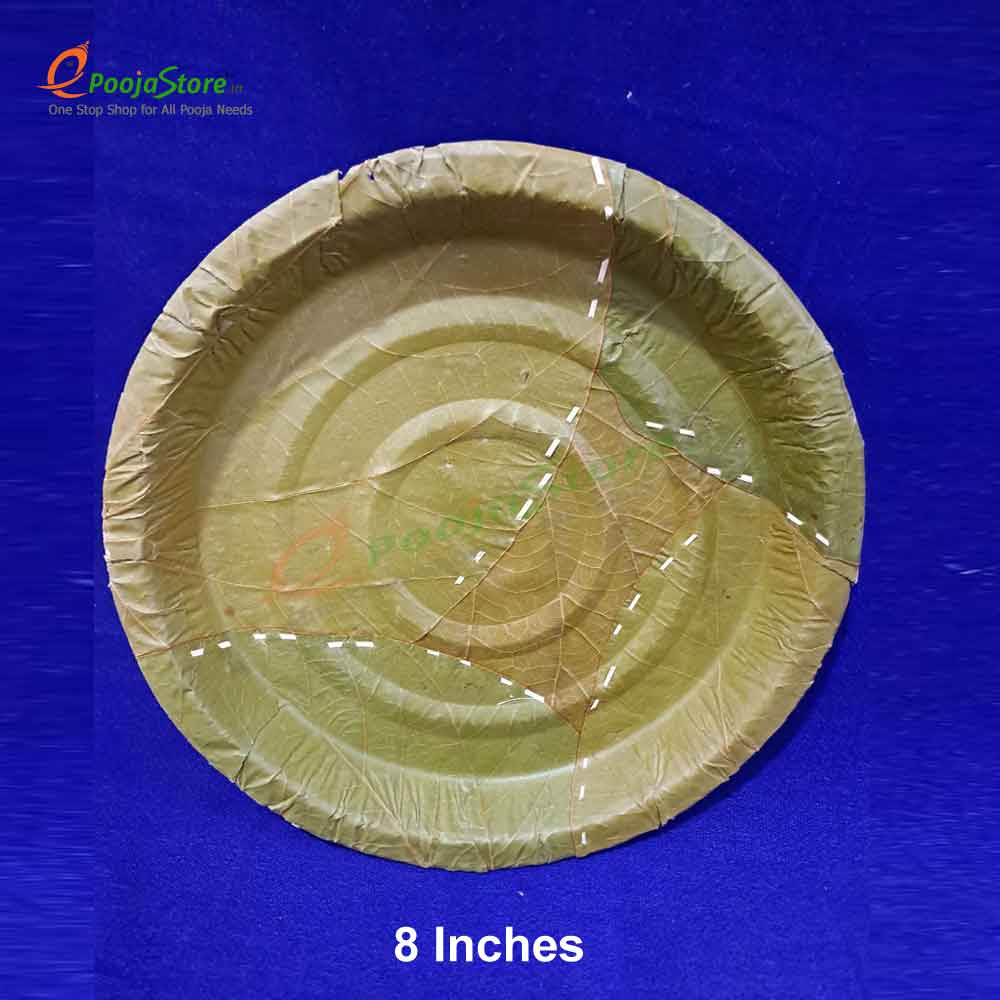 Natural Disposable Leaf Plates - 8 Inches Natural Disposable Leaf Plates - 8 Inches