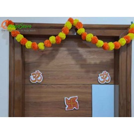 Decorative Artificial Yellow & Orange Marigold Garland