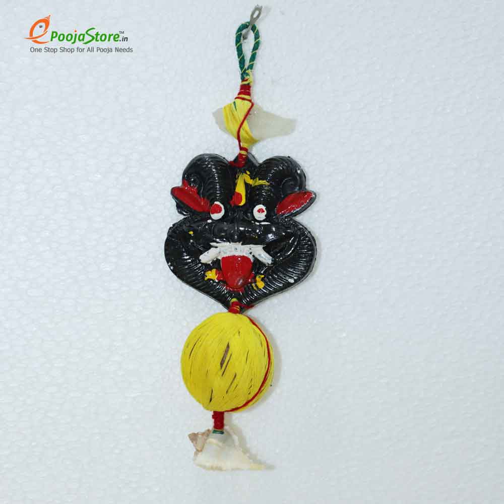 Dishti Bomma with Coconut, Spatika, Shanku Large Size Plastic Made for Wall Hanging