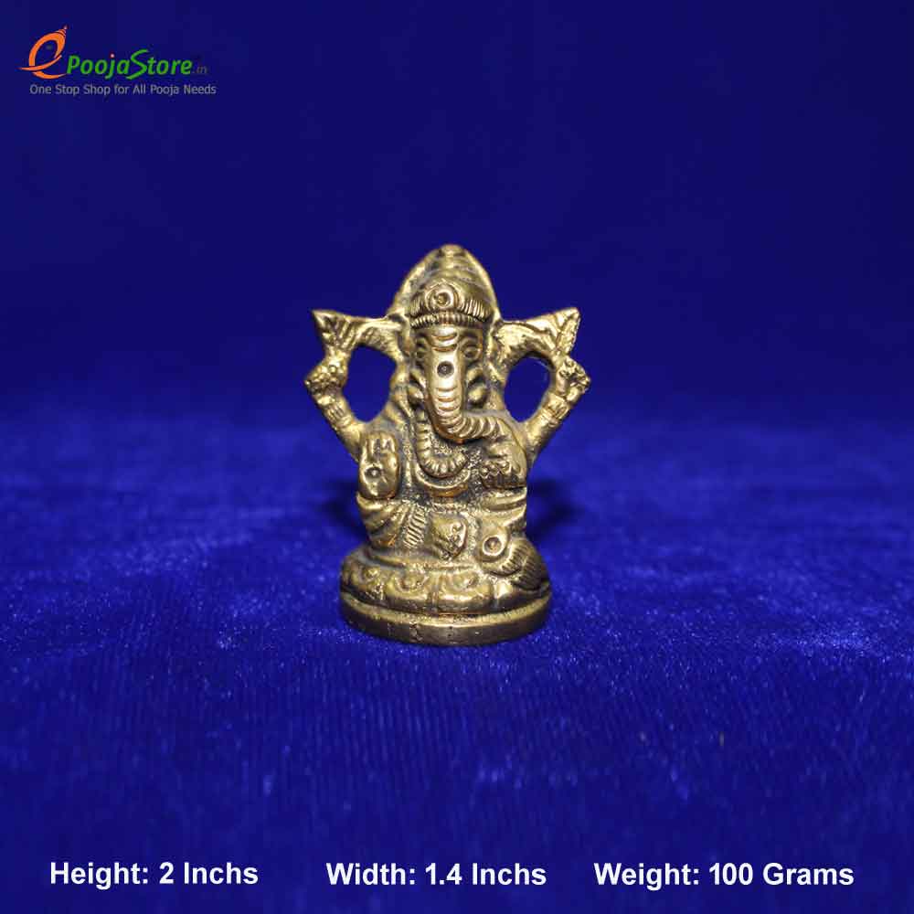 Antique Brass Ganesh Idol