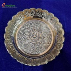 Brass Pooja Flower Designed Plates