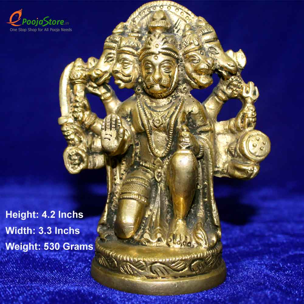 Antique Panchamukhi Hanuman Idol