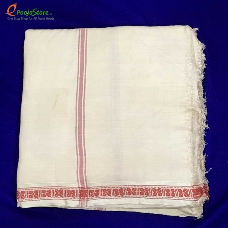 Nara Pattu Dhothi With Rudraksha Border