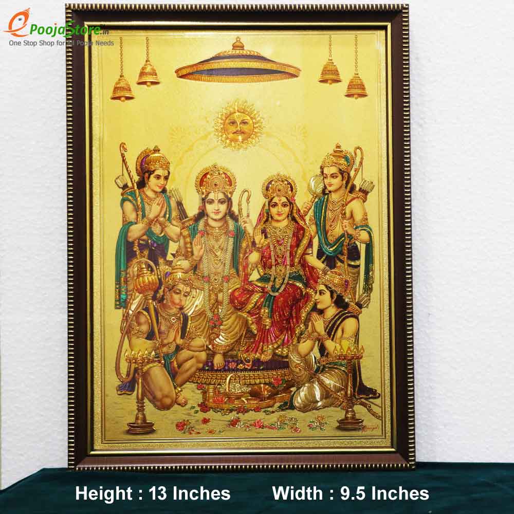 Ram Parivar Photo Frame Big Ram Parivar Photo Frame Big