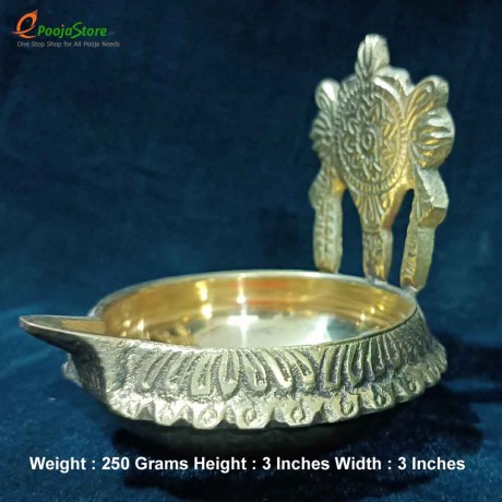 Brass Shanku Diyas Pair