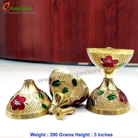 Meenakari Brass Diyas Big