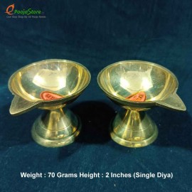 Brass Plain Puja Diyas Pair