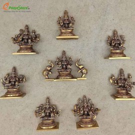 Pure Brass Ashtalakshmi Set ( Size 3.5 Inchs)