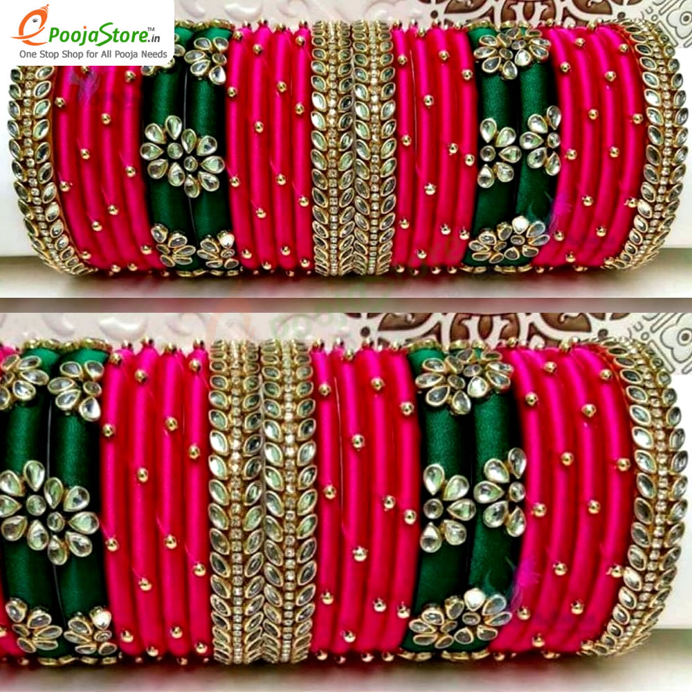 Silk Thread Bangles Set