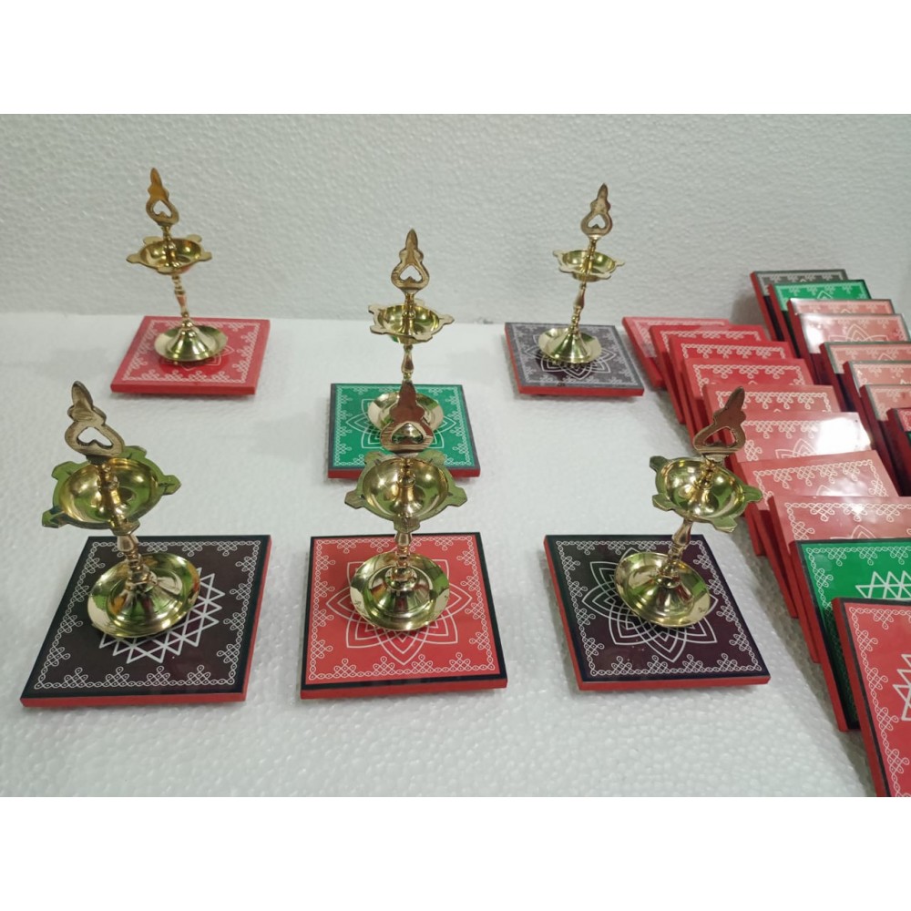 Glassy laminated manai with Brass Lamp Glassy laminated manai with Brass Lamp