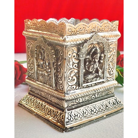 German silver antique Tulsi Kota/Pot