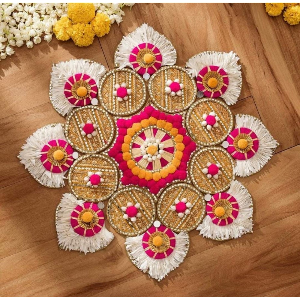 Big Pom Pom Rangoli 