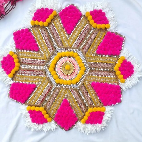 Big Pom Pom Rangoli 