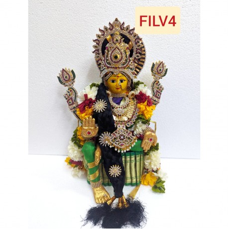 Varalakshmi Ammavari Idol  Yellow Colour with Maroon Border ( Size 15 Inchs)