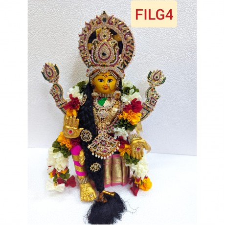 Varalakshmi Ammavari Idol  Yellow Colour with Maroon Border ( Size 15 Inchs)