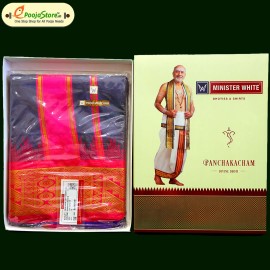 Minister White Mukunda Light Grey Dhoti