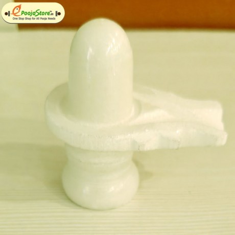 White Stone Shivalingam 