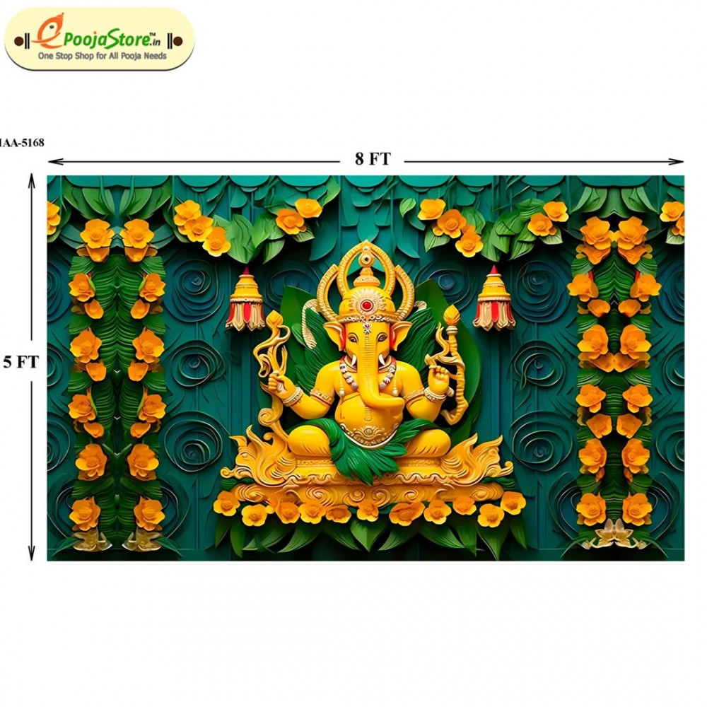 Lord Ganesha Backdrop Decoration