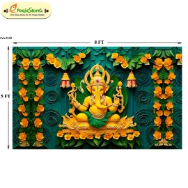 Lord Ganesha Backdrop Decoration