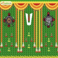 Shanku Chakra Namam Wall Drop Green