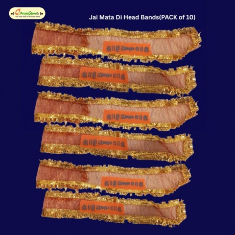 Jai Mata Di Head Bands(PACK of 10)