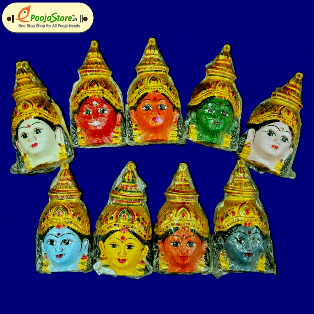 Navaratri Ammavari Faces (6 Inches) 