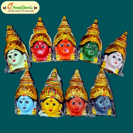 Navaratri Ammavari Faces (6 Inches) 