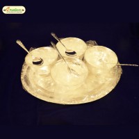 Plate with 4 Bowl & Spoons Set