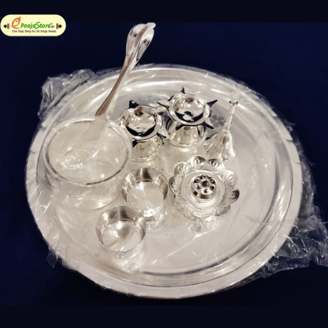 Pooja Thali Set (German Silver)