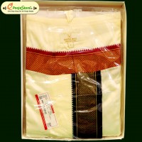 Minister White Upanayanam Cream  Dhoti 