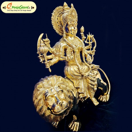 Pure Brass Durga Devi Idol