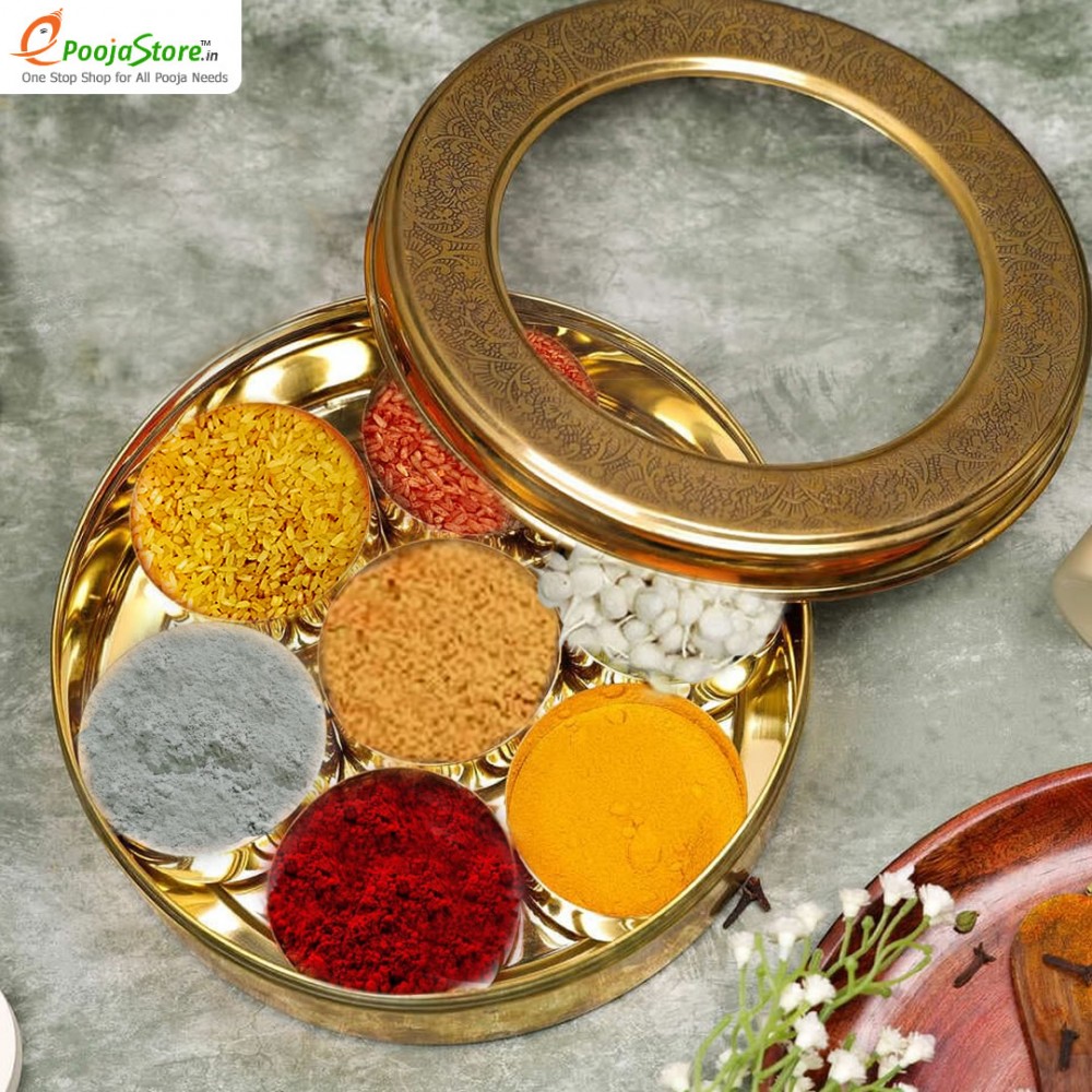 Decorative Multipurpose Brass Box For Pooja Purpose 