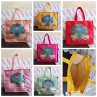 Double Cow Print Hamper Bag