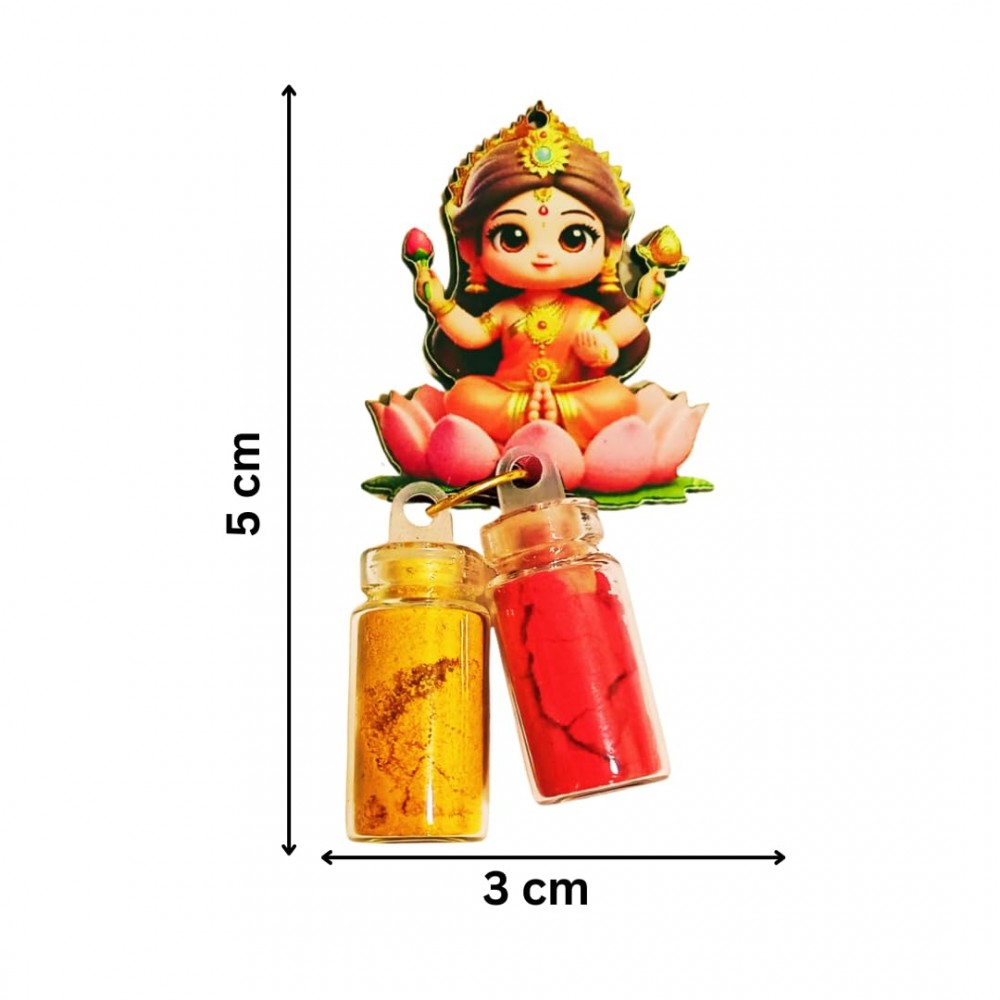 Goddess Lakshmi MDF Small Haldi Kumkum