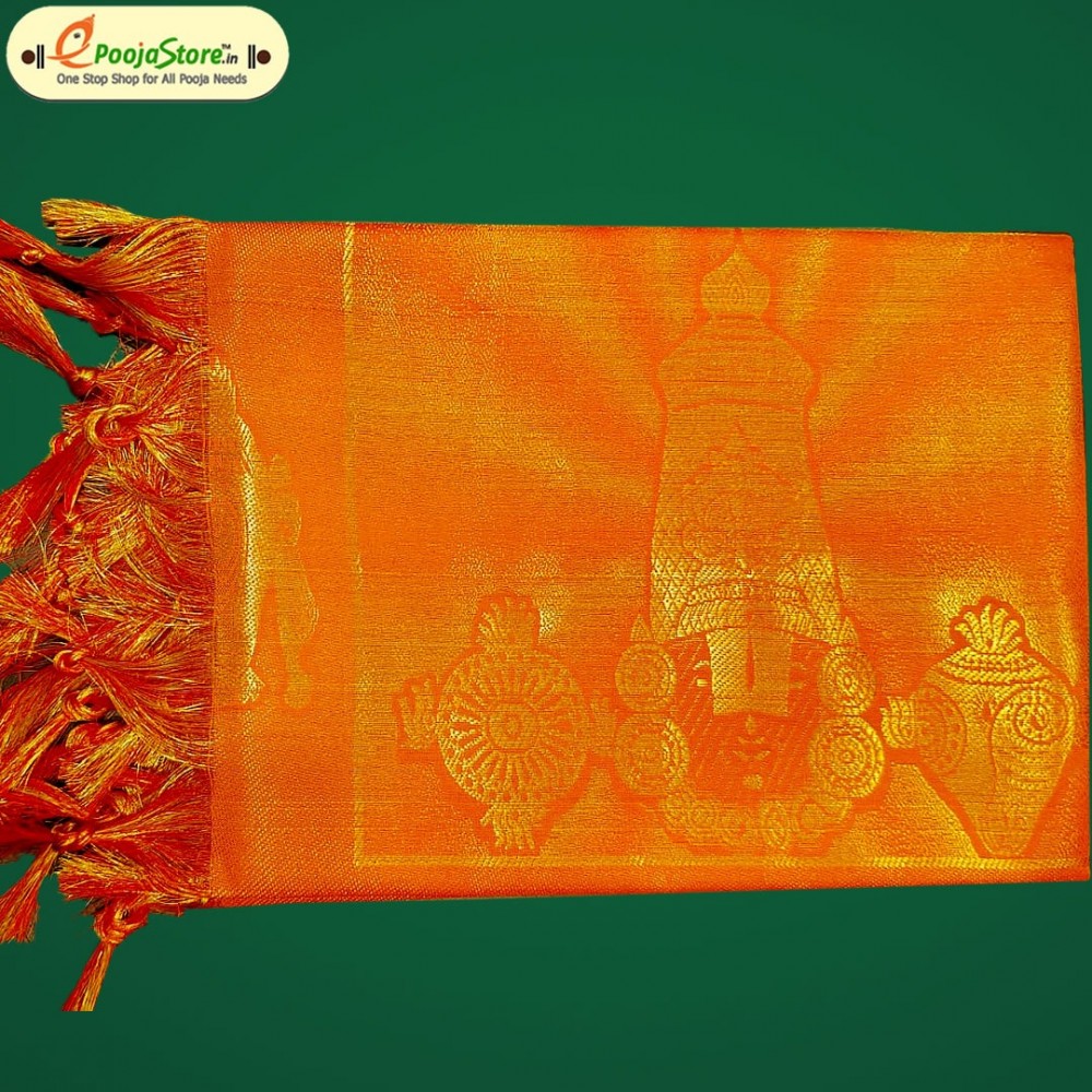 Namo Border Zari Shawl Orange 