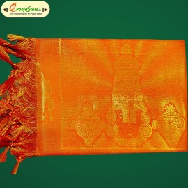 Namo Border Zari Shawl Orange 