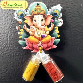 Ganesh Haldi Kumkum 3Inches